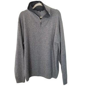 Daniele Blasi Men XL Gray Long Sleeves 1/4 Zip Woo